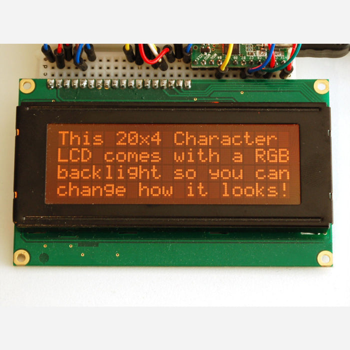 RGB backlight negative LCD 20x4 + extras [RGB on black]