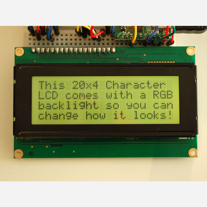 RGB backlight positive LCD 20x4 + extras [black on RGB]