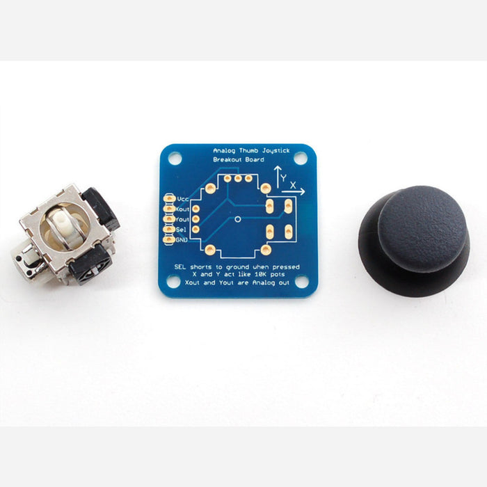 Analog 2-axis Thumb Joystick with Select Button + Breakout Board