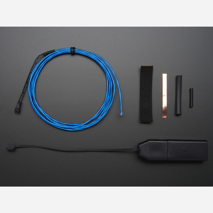 EL wire starter pack - Blue 2.5 meter (8.2 ft)