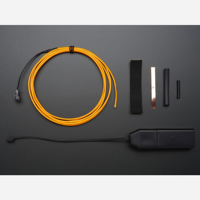 EL wire starter pack - Yellow 2.5 meter (8.2 ft)