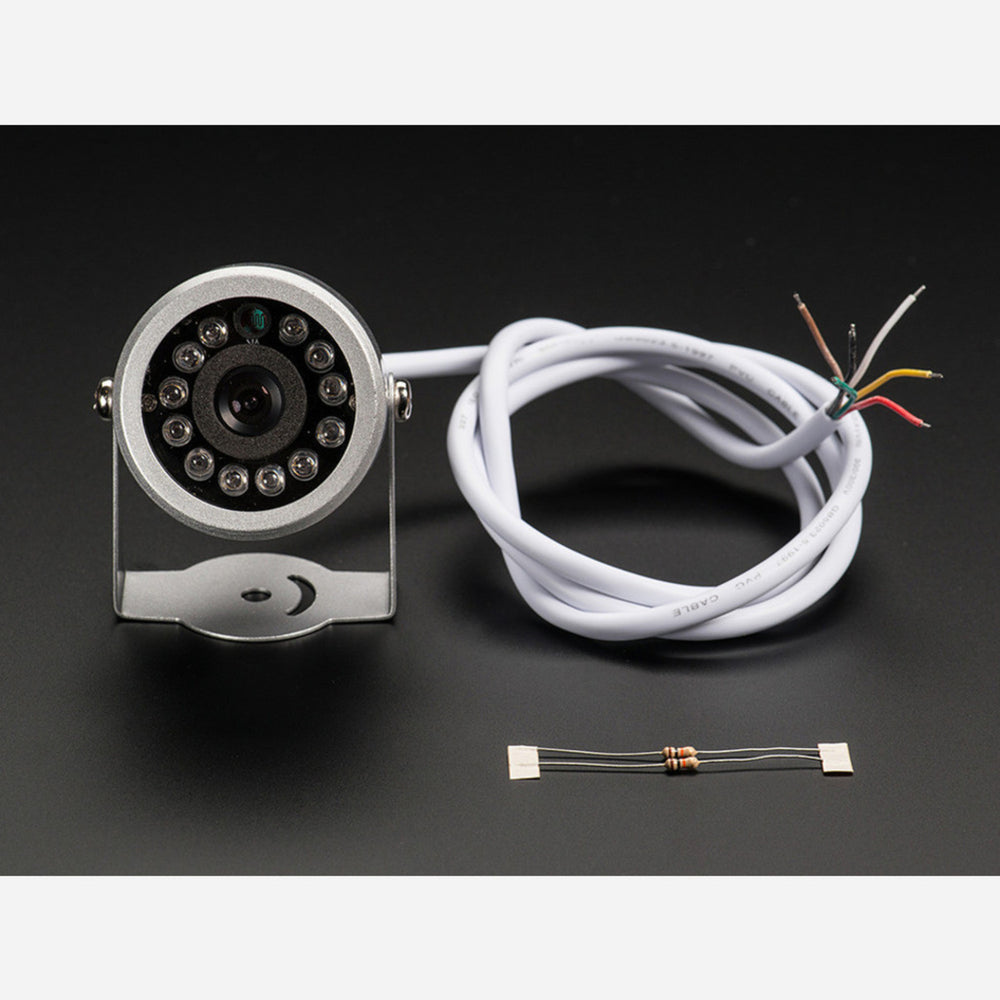 Weatherproof TTL Serial JPEG Camera with NTSC Video and IR LEDs