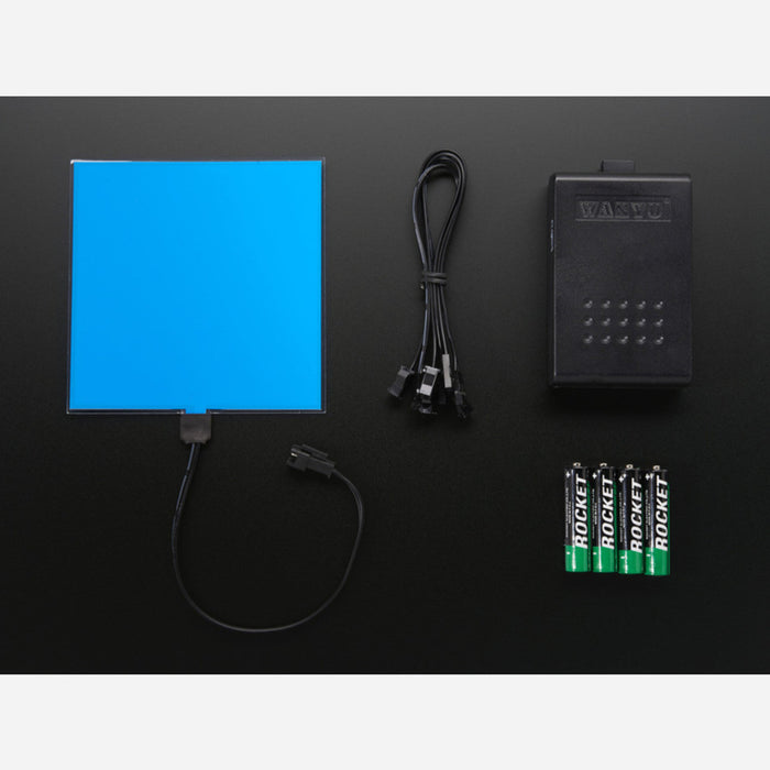 Electroluminescent (EL) Panel Starter Pack - 10cm x 10cm Blue