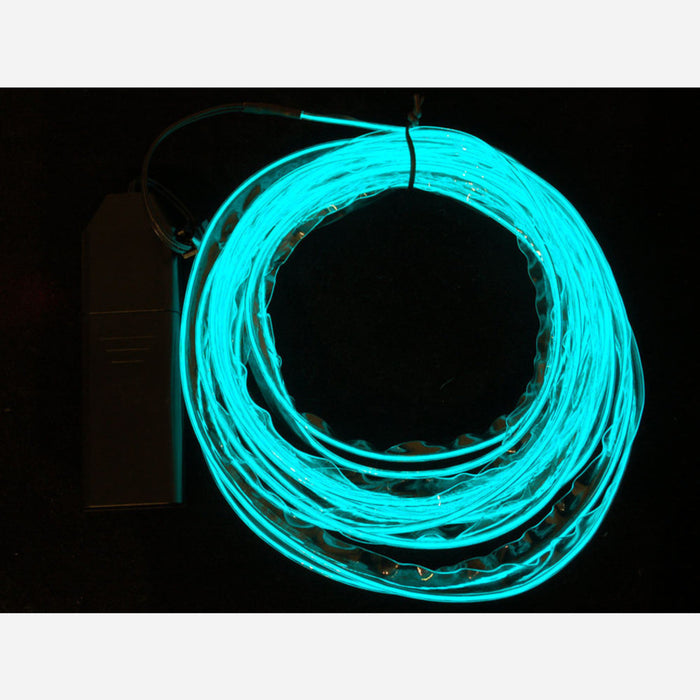 Sewable Electroluminscent (EL) Wire Welted Piping- Aqua 5 meters