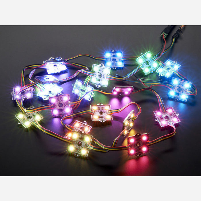 36mm Square 12V Digital RGB LED Pixels (Strand of 20) [WS2801]