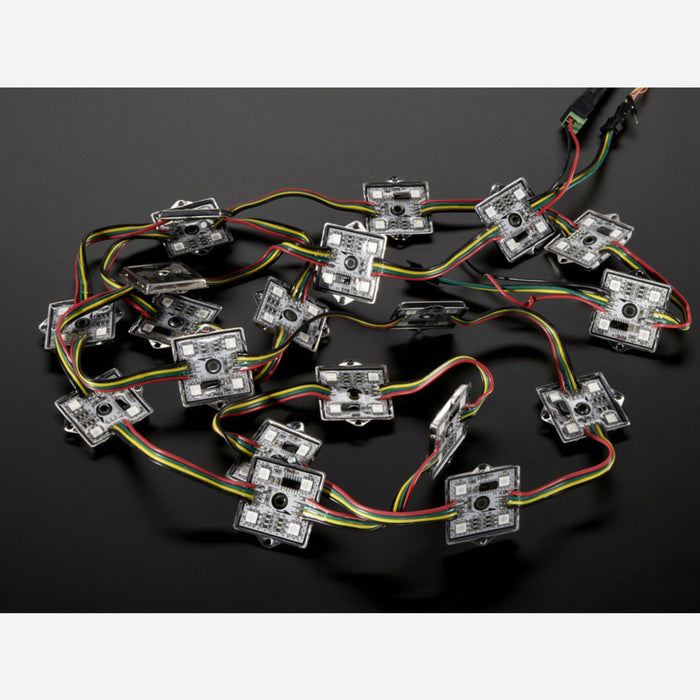 36mm Square 12V Digital RGB LED Pixels (Strand of 20) [WS2801]