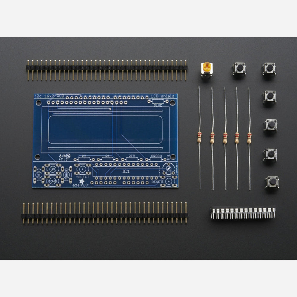 Adafruit I2C Controlled + Keypad Shield Kit for 16x2 LCD