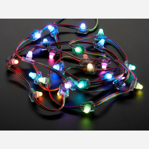 12mm Diffused Flat Digital RGB LED Pixels (Strand of 25) [WS2801]