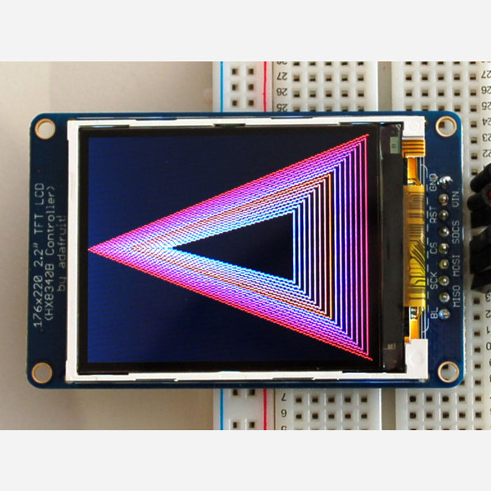 2.2 18-bit color TFT LCD display with microSD card breakout [HX8340BN]