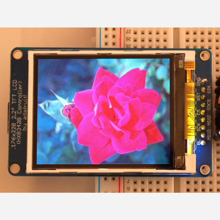 2.2 18-bit color TFT LCD display with microSD card breakout [HX8340BN]