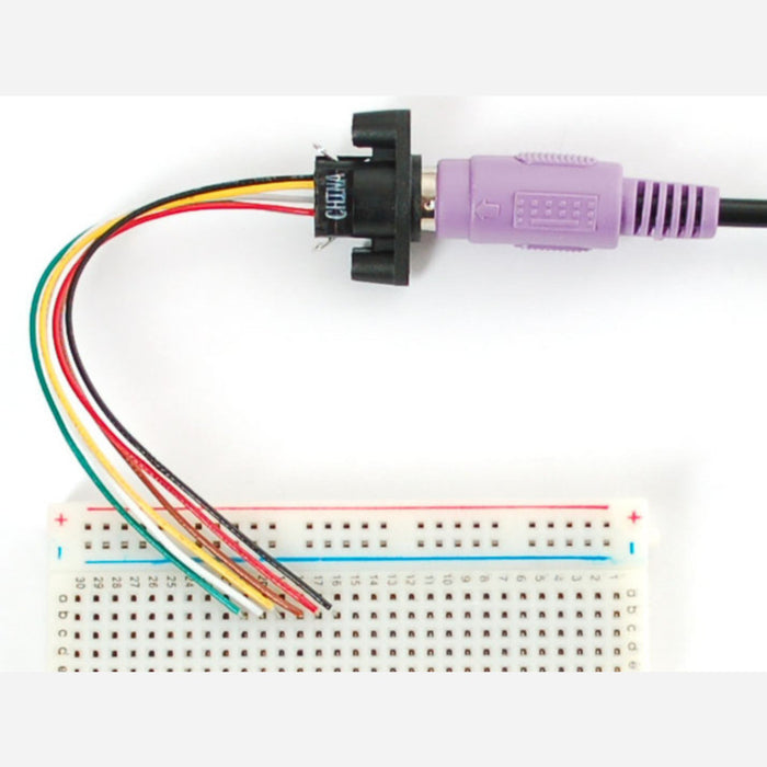 PS/2 Wired Connector - Panel Mount MiniDIN-6