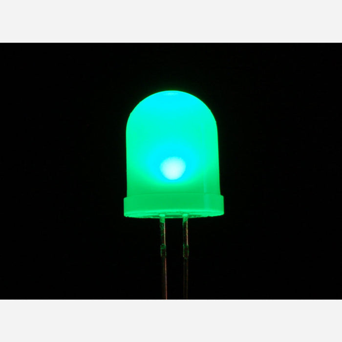 Diffused Green 10mm LED (25 pack)