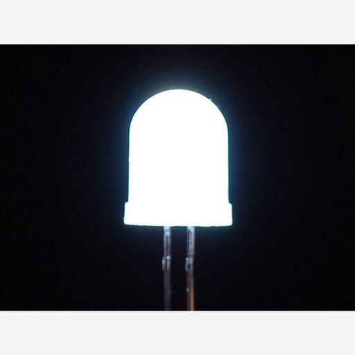 Diffused White 10mm LED (25 pack)