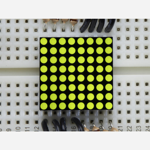 Miniature 8x8 Yellow-Green LED Matrix