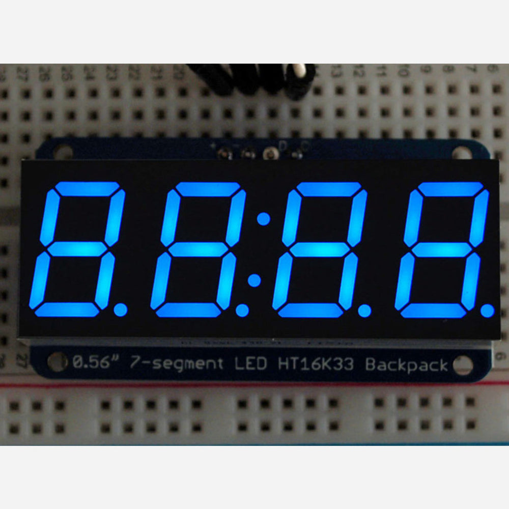 Adafruit 0.56" 4-Digit 7-Segment Display w/I2C Backpack - Blue