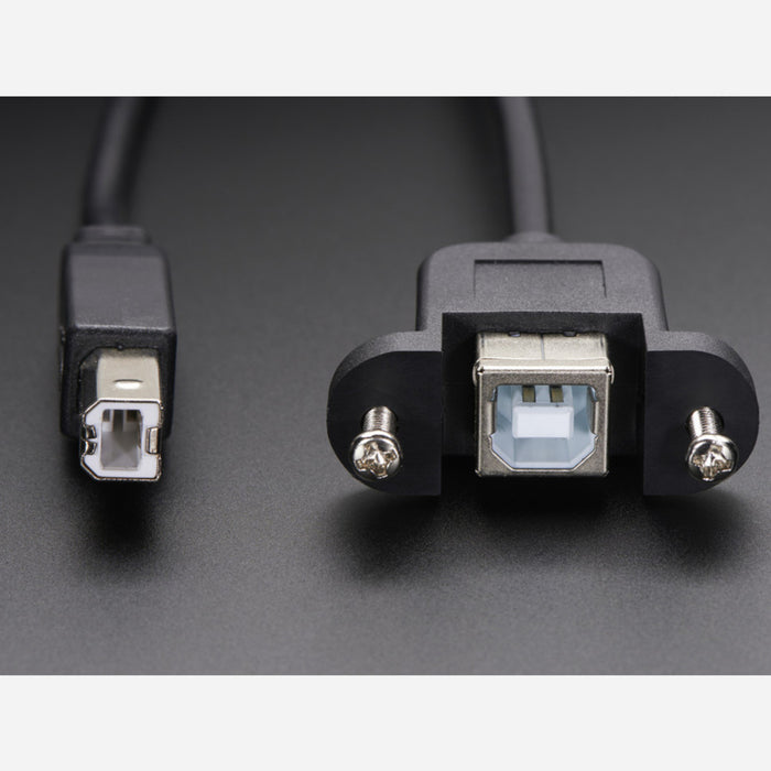 Panel Mount USB Cable - B Male to B Female