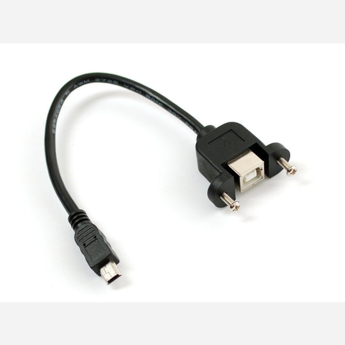 Panel Mount USB Cable - B Female to Mini-B Male