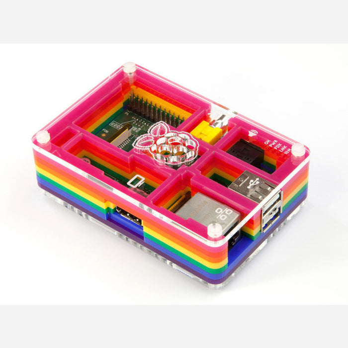 Rainbow Pibow - Enclosure for Raspberry Pi Model B