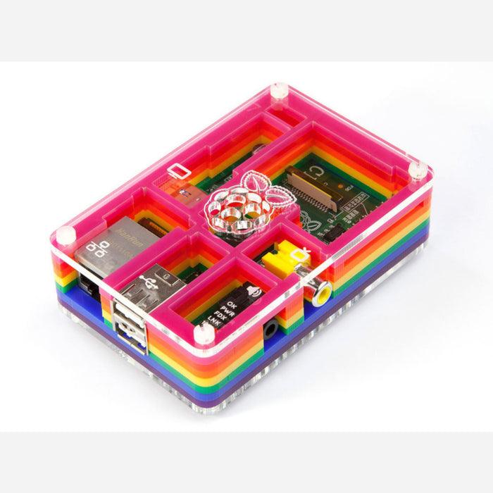 Rainbow Pibow - Enclosure for Raspberry Pi Model B