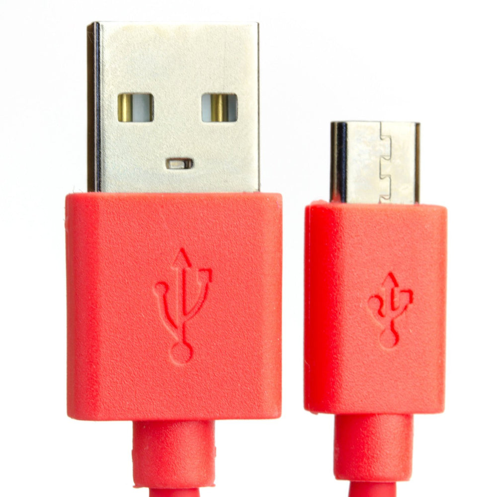 USB A to microB cable - Red - 10cm