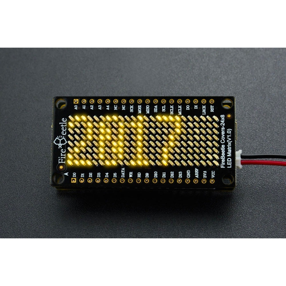 FireBeetle Covers-24x8 LED Matrix (Yellow)