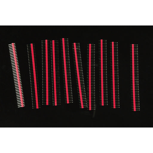 Arduino Male Pin Headers | 0.1" (2.54 mm) Straight Red