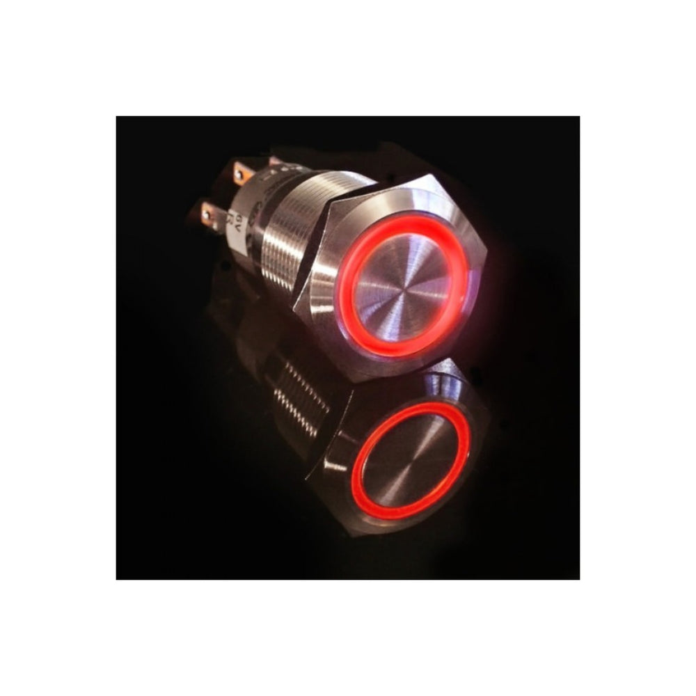 Metal illuminated pushbutton-Red Ring