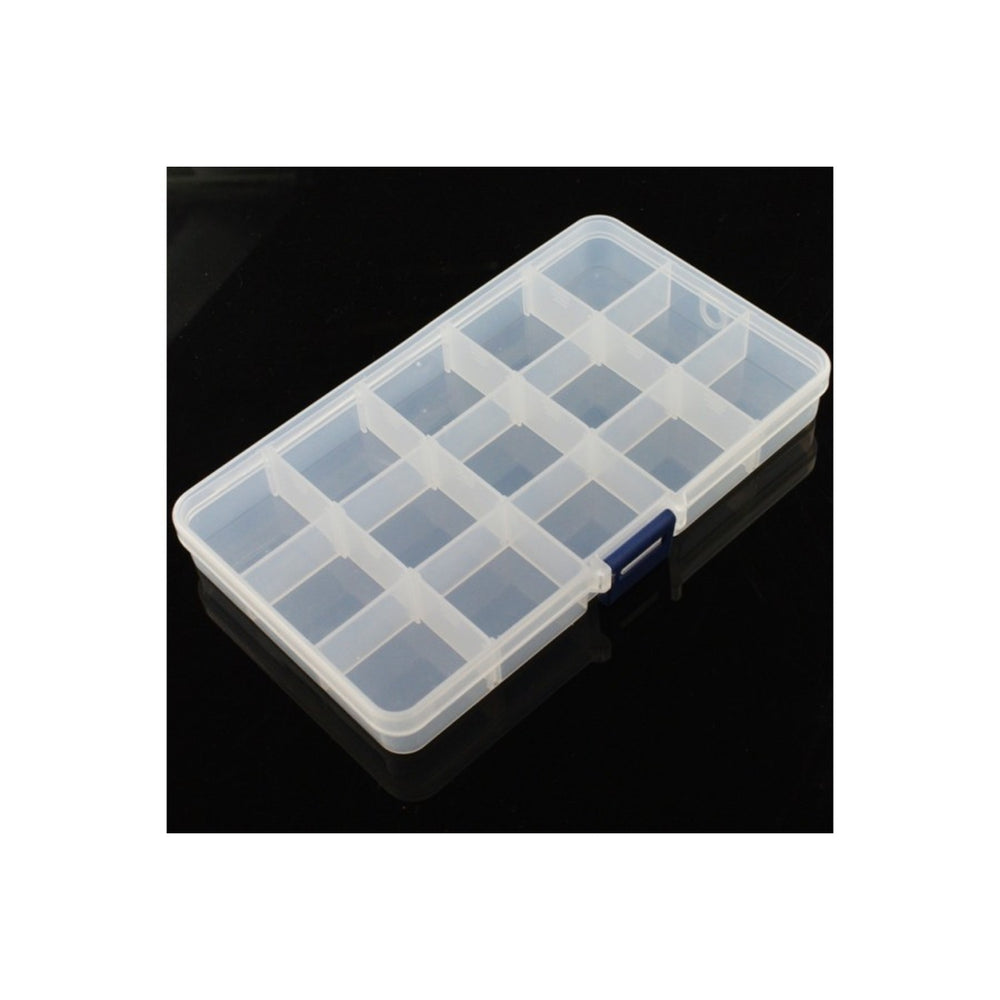 Adjustable Compartment Parts Box - 15 compartments