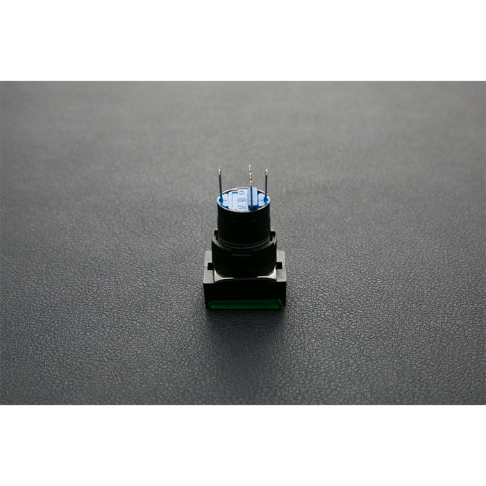 Self Locking Lamp Press Button - Green