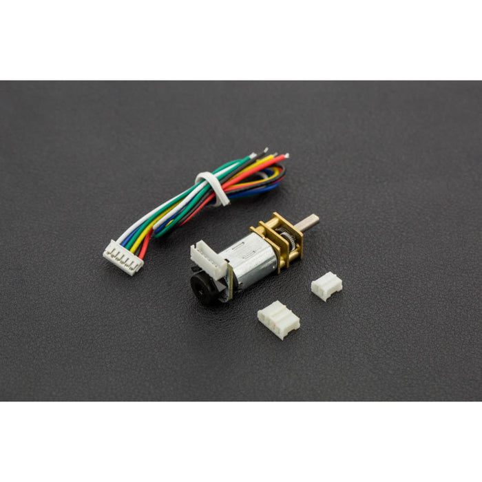 Micro DC Geared motor w/Encoder-6V, 52RPM, 298:1