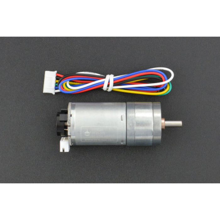 Metal DC Geared Motor w/Encoder - 6V 300RPM 3.6Kg.cm