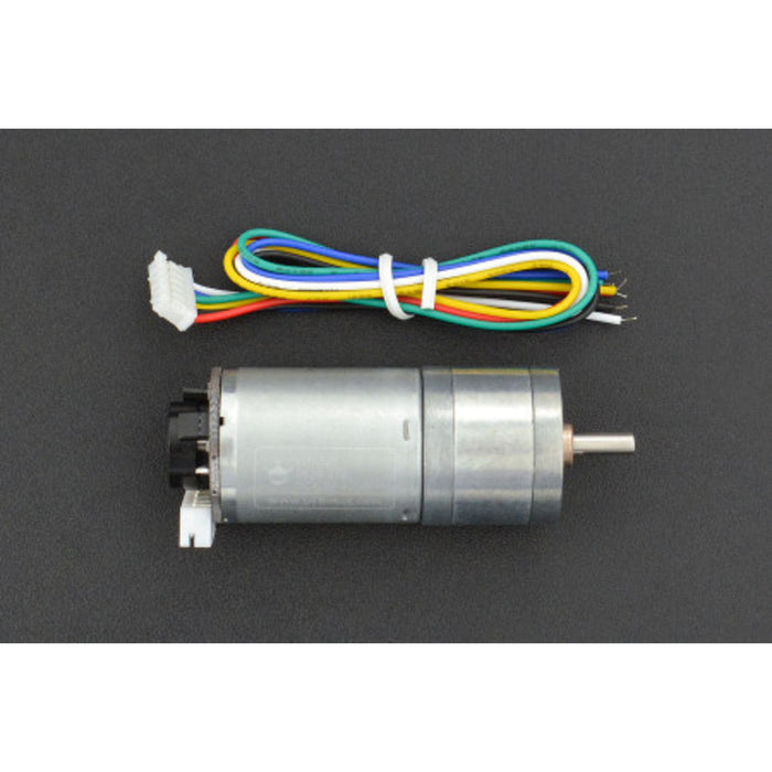 Metal DC Geared Motor w/Encoder - 6V 210RPM 10Kg.cm