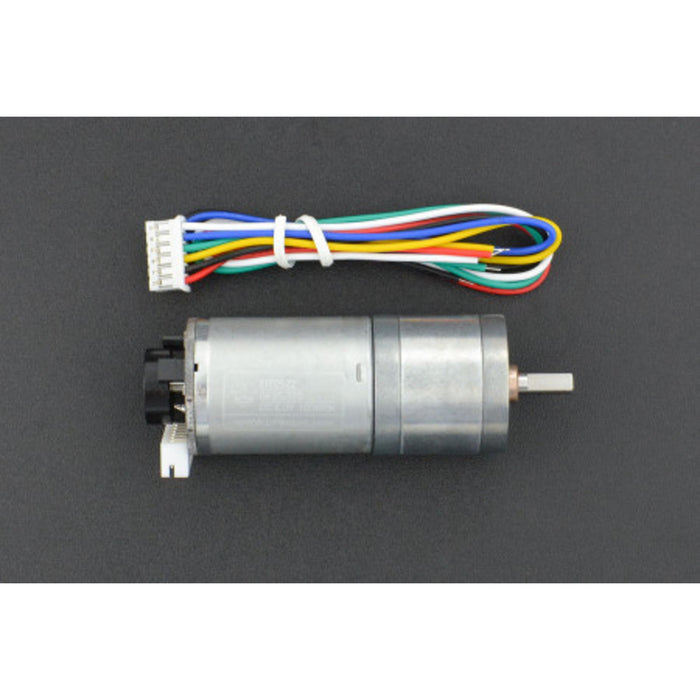 Metal DC Geared Motor w/Encoder - 6V 100RPM 6.5Kg.cm