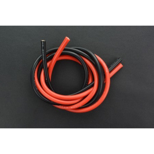 High Temperature Resistant Silica Gel Silicone Wire (8AWG 10mm2 1m Red & Black)