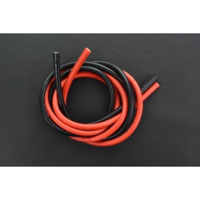 High Temperature Resistant Silica Gel Silicone Wire (8AWG 10mm2 1m Red & Black)