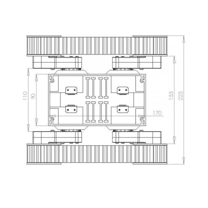 Rover 5 Tank Chassis (2 motors)