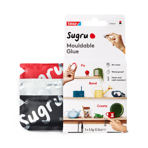 Sugru Mouldable Glue - Black White Red