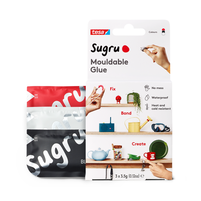 Sugru Mouldable Glue - Black White Red