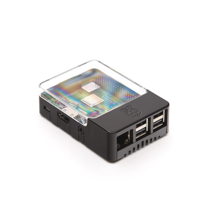 Raspberry Pi Case - Dev Board Enclosure, Pi Hat, Black / Transparent