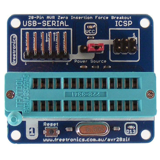 Zero Insertion Force (ZIF) Breakout for 28-Pin AVR