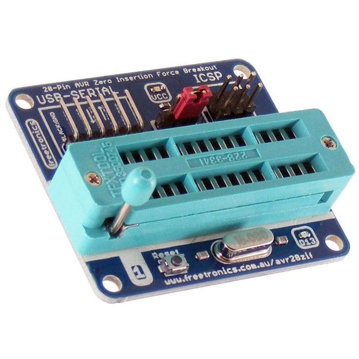 Zero Insertion Force (ZIF) Breakout for 28-Pin AVR