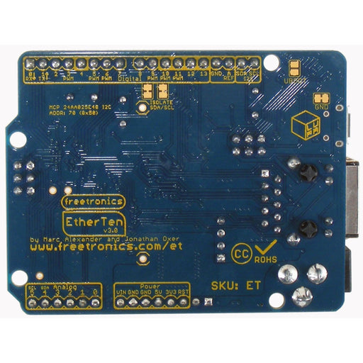 EtherTen (100% Arduino compatible with onboard Ethernet)