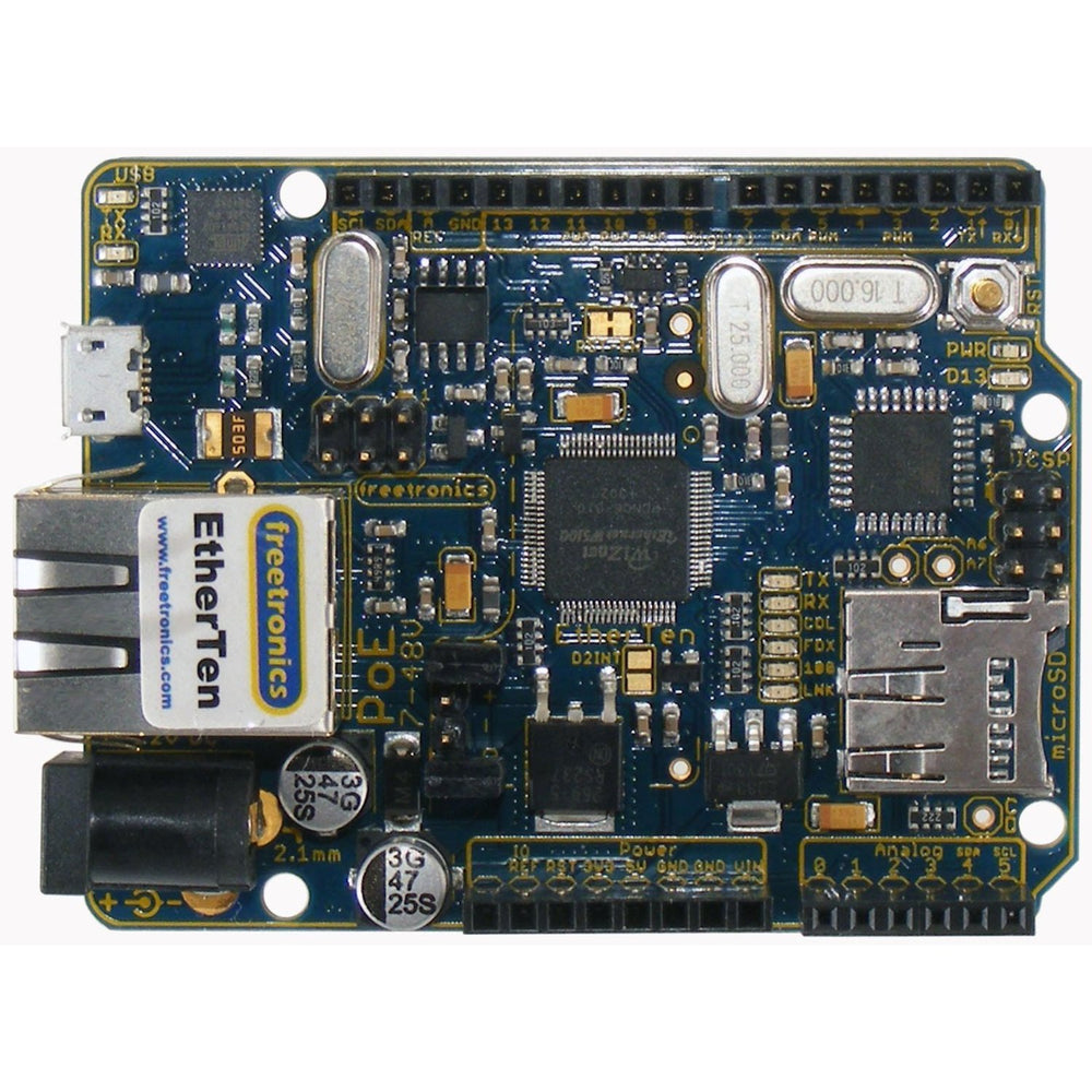 EtherTen (100% Arduino compatible with onboard Ethernet)