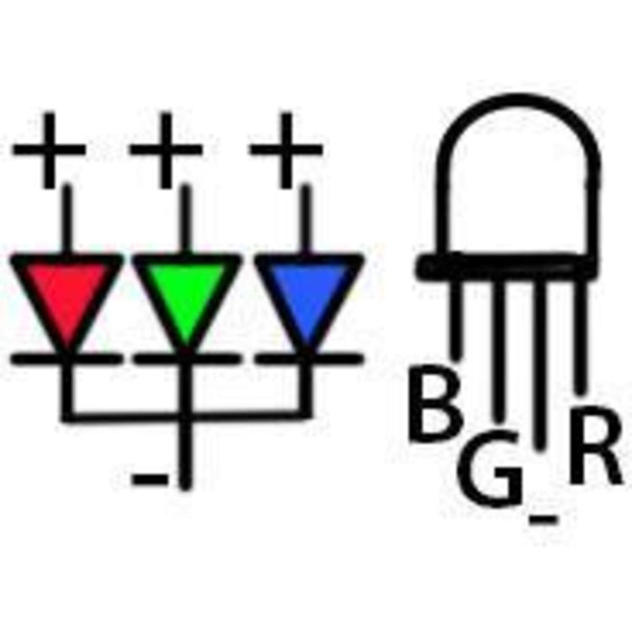 8mm RGB LED (Common Cathode) 8-pack suitable for 4x4x4 RGB LED Cube