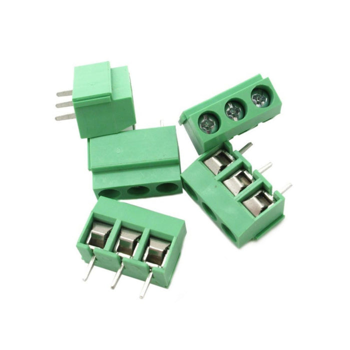 3 Pole 5.0mm Screw Terminal Block (5Pcs)