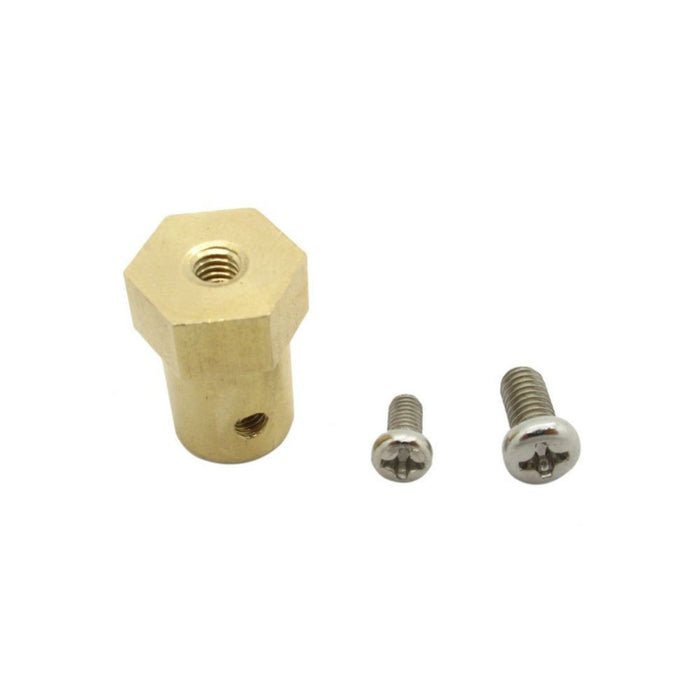 4mm Brass Motor Wheel Coupler with Screw