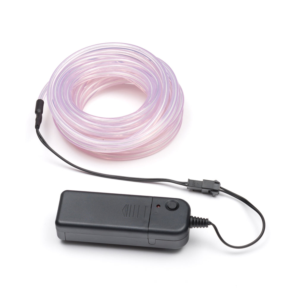 5M Flexible el wire with battery holder 5mm - Light Blue