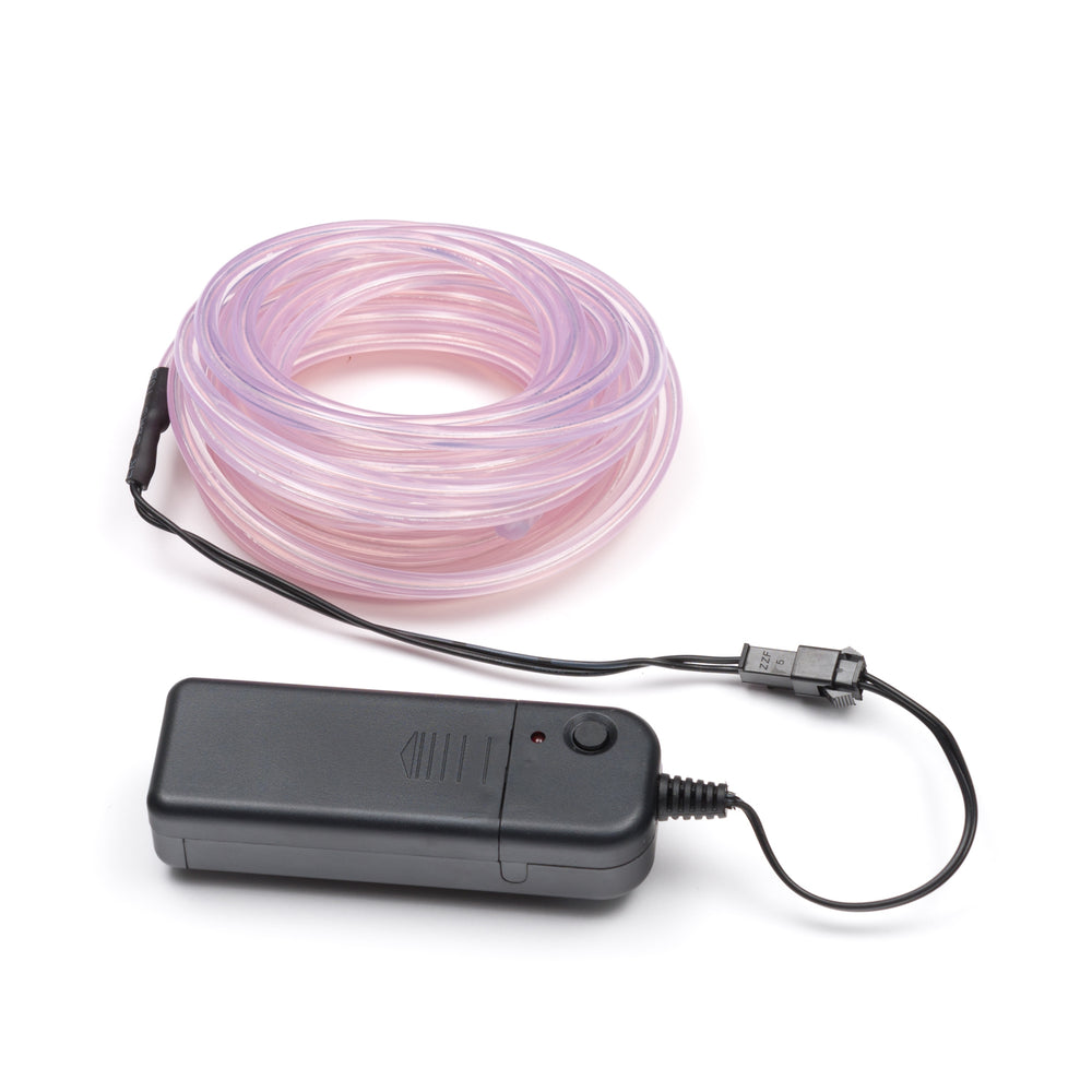 5M Flexible el wire with battery holder 5mm - White