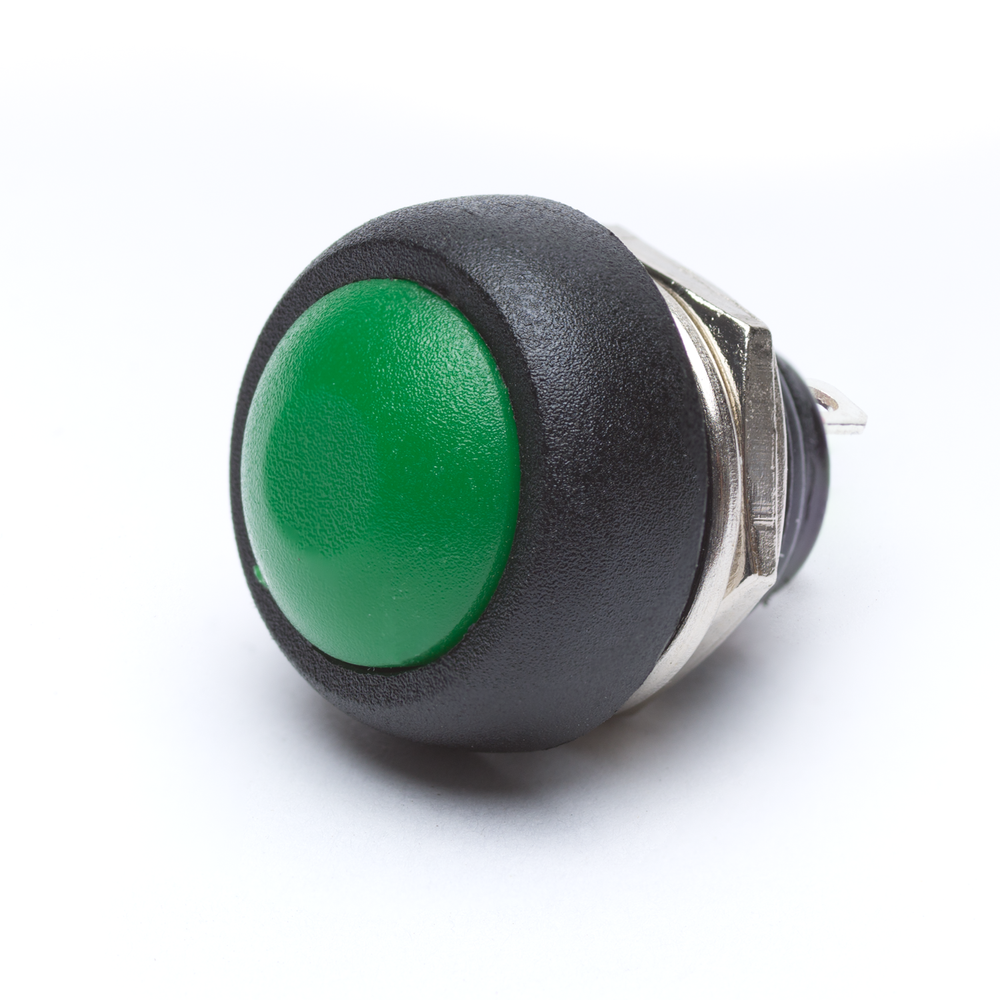 12mm Momentary Push Button Dome - Green