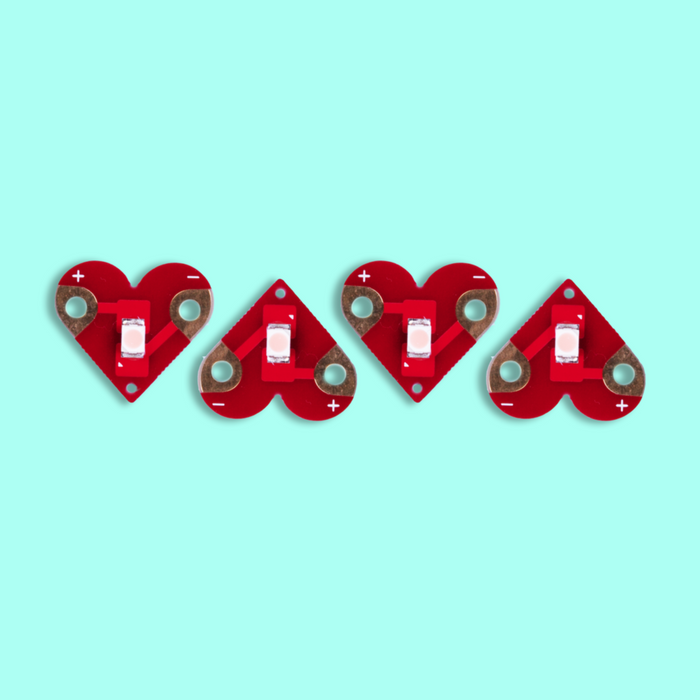 Teknikio Components - Heart LED Lights (4 Pack)